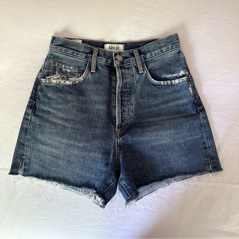 AGOLDE Dee Super High Rise Cut-Off Shorts • Size 25